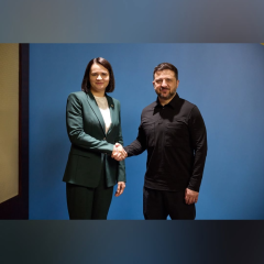 Zelensky met with Tsihanouskaya at the summit
