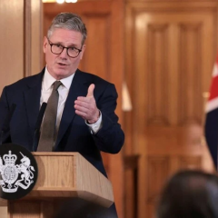 Keir Starmer during his speech