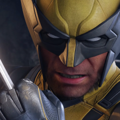 Голова Wolverine на фоне графики