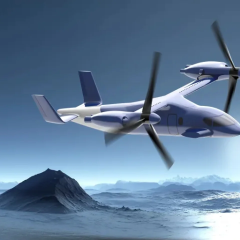 Chinese unmanned convertiplane R6000 in the air