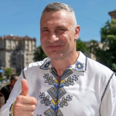 Embroidered shirt of Klitschko in wardrobe