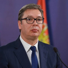 Президент Сербии Александр Вучич на встрече