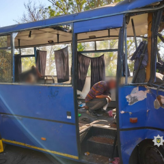 Two intercity buses on the road