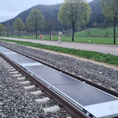 First solar panels on railway tracks