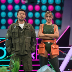 Сергій Притула та Леся Нікітюк перед зйомками