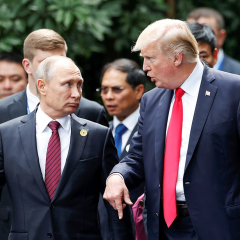 Трамп і Путін на переговорах
