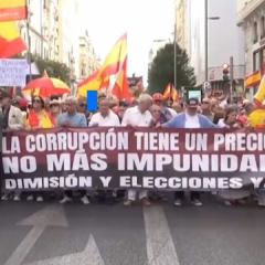 Протест против правительства в Мадриде