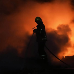 Fires after night strikes of Russia