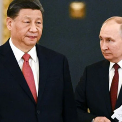 Путін і представники Китаю на переговорах