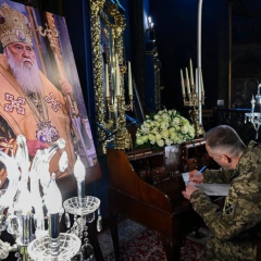 Patriarch Filaret in Volodymyrskyi Cathedral