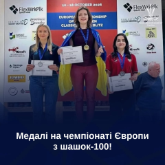 Украинские шашисты завоевали призовые места на чемпионате Европы в Нидерландах: женщины — первые, мужчины — вторые