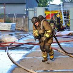 Fire extinguished in Chernihiv after Russian strike
