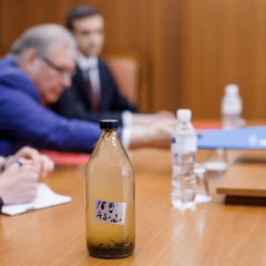 Bottle of contaminated water from Dniester