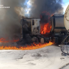 Ликвидация масштабного пожара в Запорожье