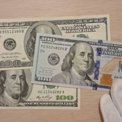 Dollars for exchange in bank