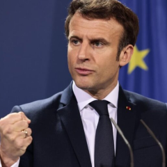 Macron talks about the war in Ukraine