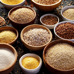 Гречка та вівсянка на тарілці