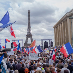 Протесты во Франции против COVID