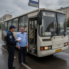 Штрафованный водитель маршрутки в Киеве