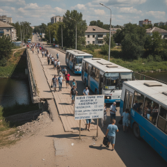 Автобуси змінюють маршрути через піший перехід