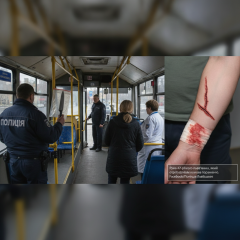 Жінка поранила пасажира маршрутки