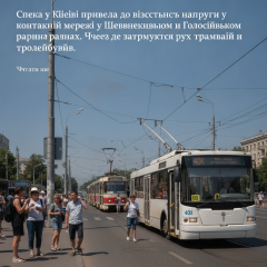 Спека у Києві знеструмила контактну мережу