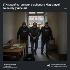 Затриманий офіцер Нацгвардії за продаж бронювання