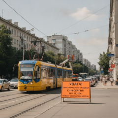Зміни маршрутів трамваїв у Харкові