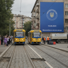 Трамваи №6 и №10 в Николаеве