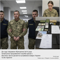Офіцер ЗСУ, продукти для військових, схема