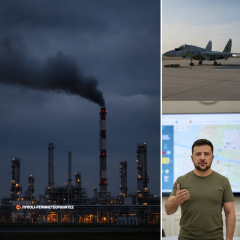 Українські далекобійні дрони вночі уражили НПЗ у Пермі та російський Су-34