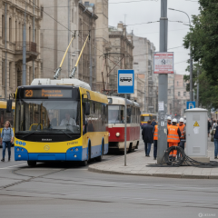 Трамваї та тролейбуси зупинились у Одесі