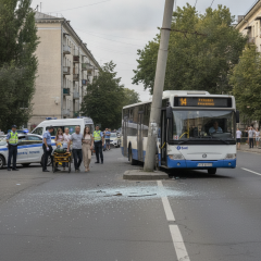 Автобус №14 врізався в електроопору