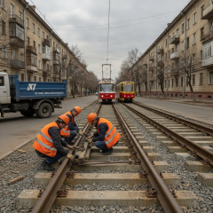 Тролейбус №3 на відновлених коліях у Миколаєві