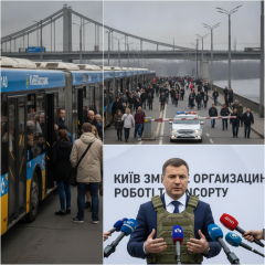 Мост через Днепр в Киеве
