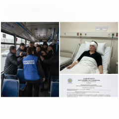 Пасажир б'є контролерку в тролейбусі