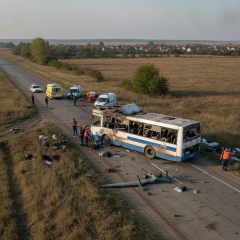 Удар дрона по автобусу в Нікопольському районі: п’ятеро загиблих