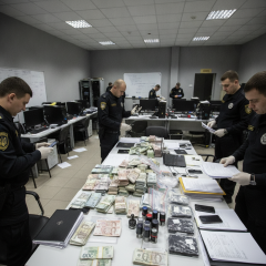 Люди в конвертаційному центрі з грошима