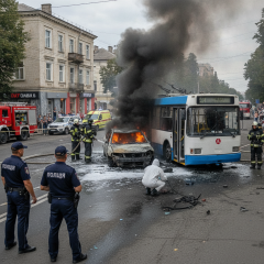 Авария на улице Витрука в Житомире
