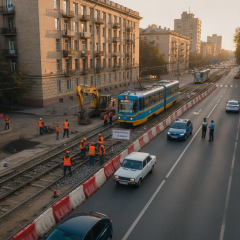 Розклад роботи трамваю №1 в Дніпрі