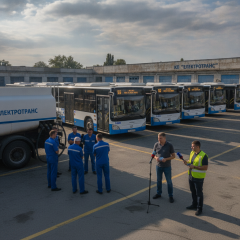 Автобуси на вулиці у Кропивницькому