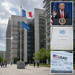 Логотип GRECO на фоне флагов США, России и Белоруссии