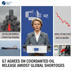 Страны G7 согласились на высвобождение до 100 млн баррелей нефти и нефтепродуктов