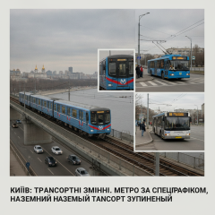 Метро работает, наземный транспорт приостановлен