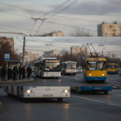 Транспортный затор на улицах Киева