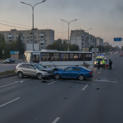 ДТП з Kia Sorento, Skoda Octavia та пошкодженого Isuzu