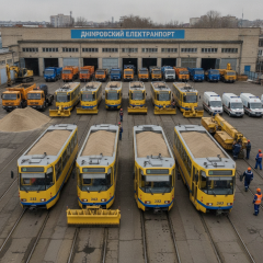 В Днепре тщательно подготовили электротранспорт к зиме: 14 трамваев-снегоуборщиков и свыше 1000 тонн песка