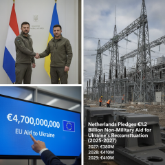 Нидерланды направят Украине 1,2 млрд евро на восстановление промышленности и энергетики к 2027 году