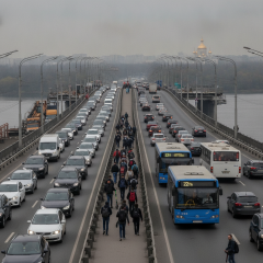 Затор на дорозі в Києві