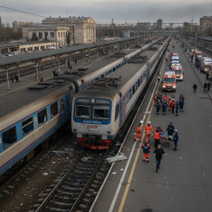 Атака российского дрона на ж/д вокзал в Днепре: до 14 погибших и раненые